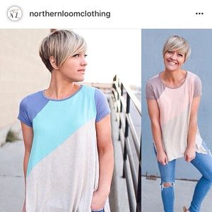 Mittoshop Peach & Beige Tunic Tee